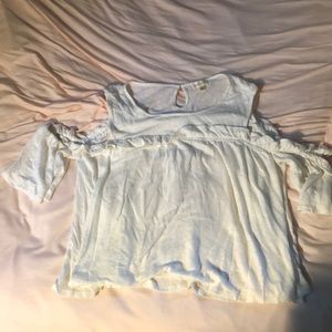 White off the shoulder shirt